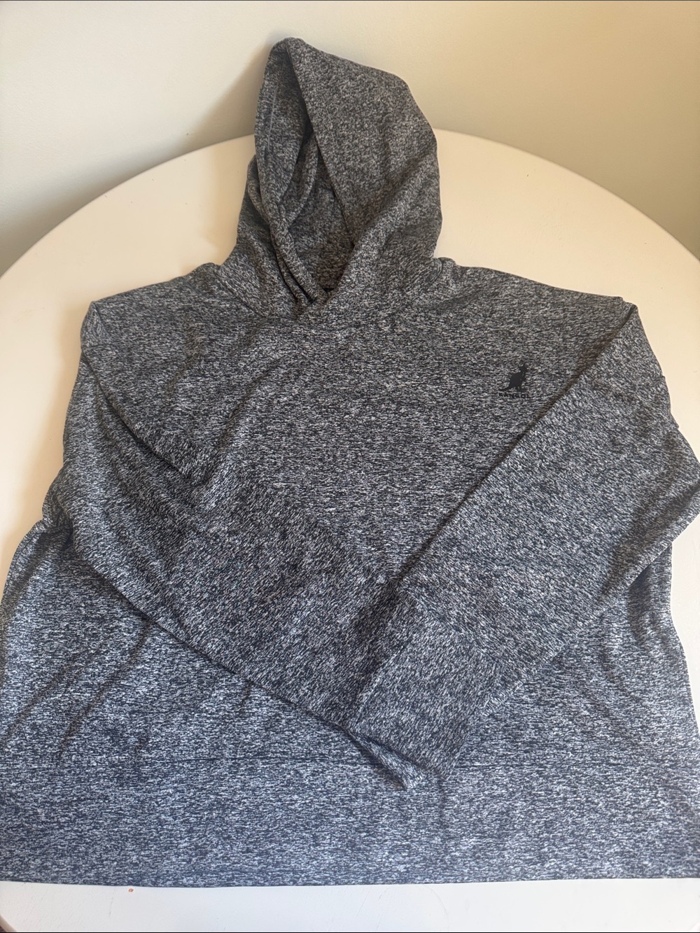Kangol Heather Gray Marled Pullover Hoodie Athletic Sweatshirt